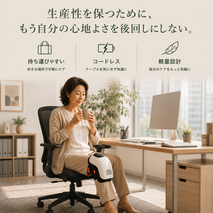 Zabiishi HizaCalm™ 3in1 膝温熱ケア
